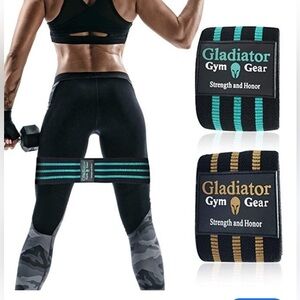 Gladiator Glute Bands | 2 Pack Non Slip Fabric Resistance Booty Bands